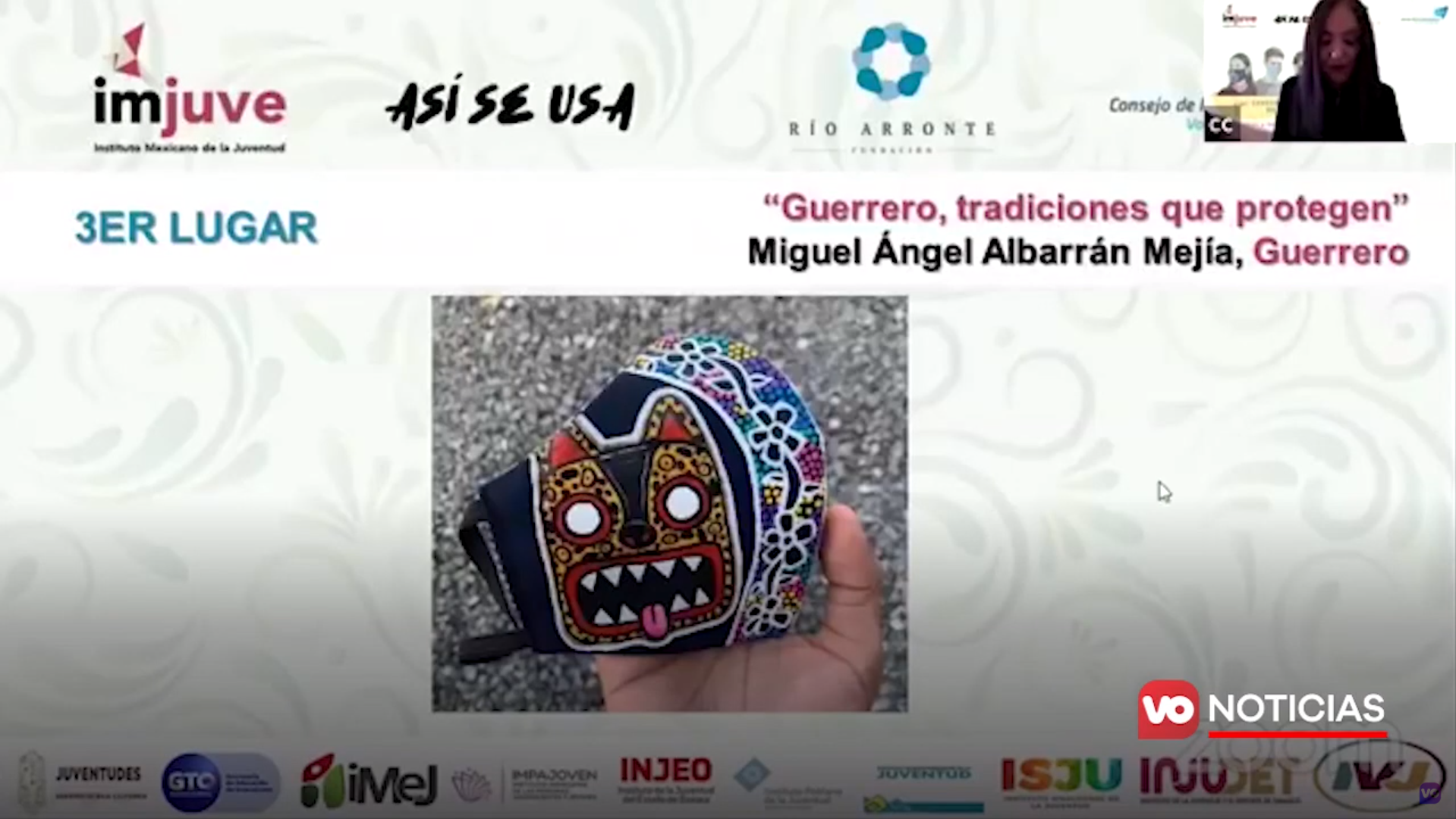 VIDEO: Guerrerense obtiene tercer lugar en concurso nacional de diseño de cubrebocas