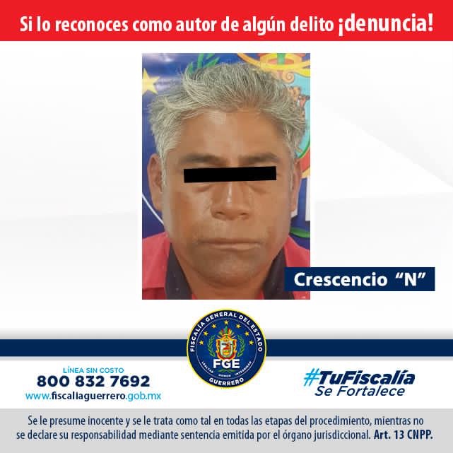 Aprehenden a violador de una menor en Chilpancingo