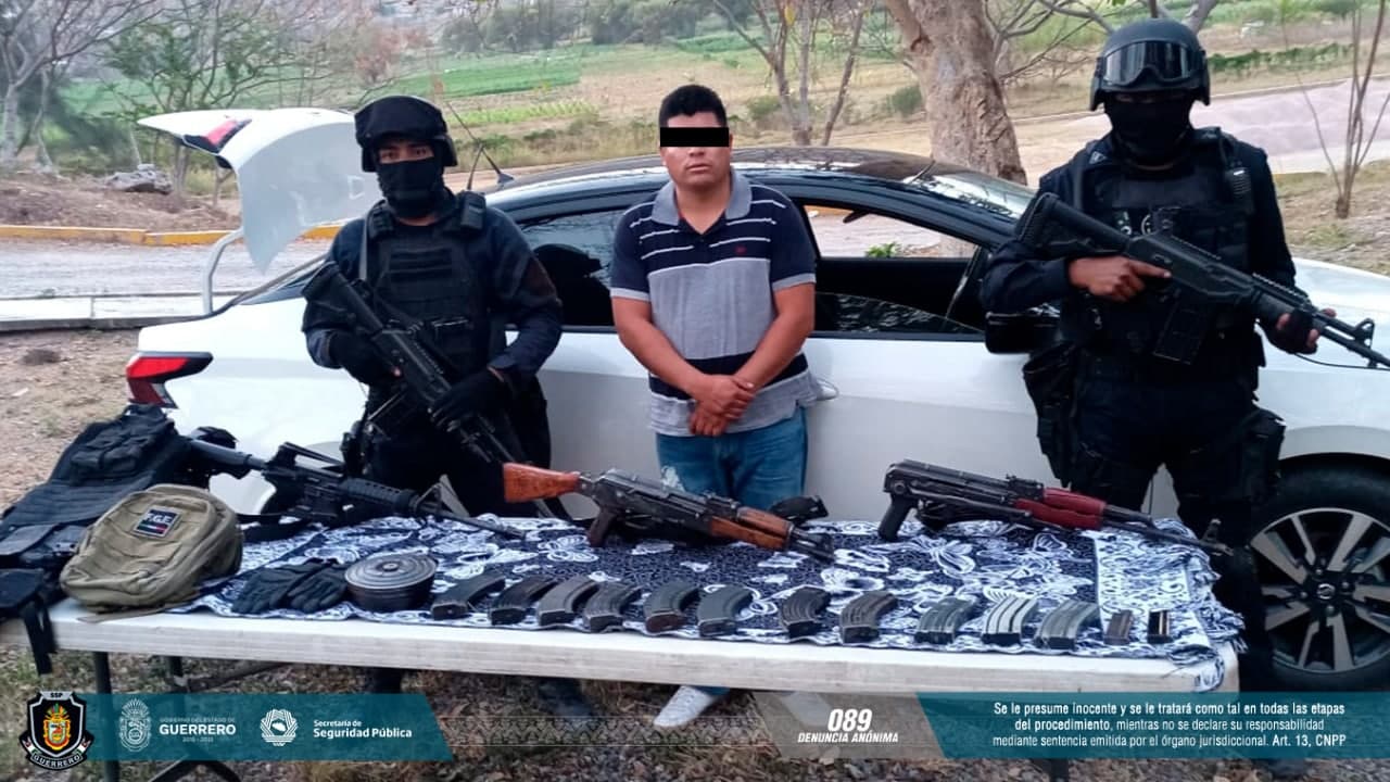 Por andar bien armado, lo detienen en Chilpancingo