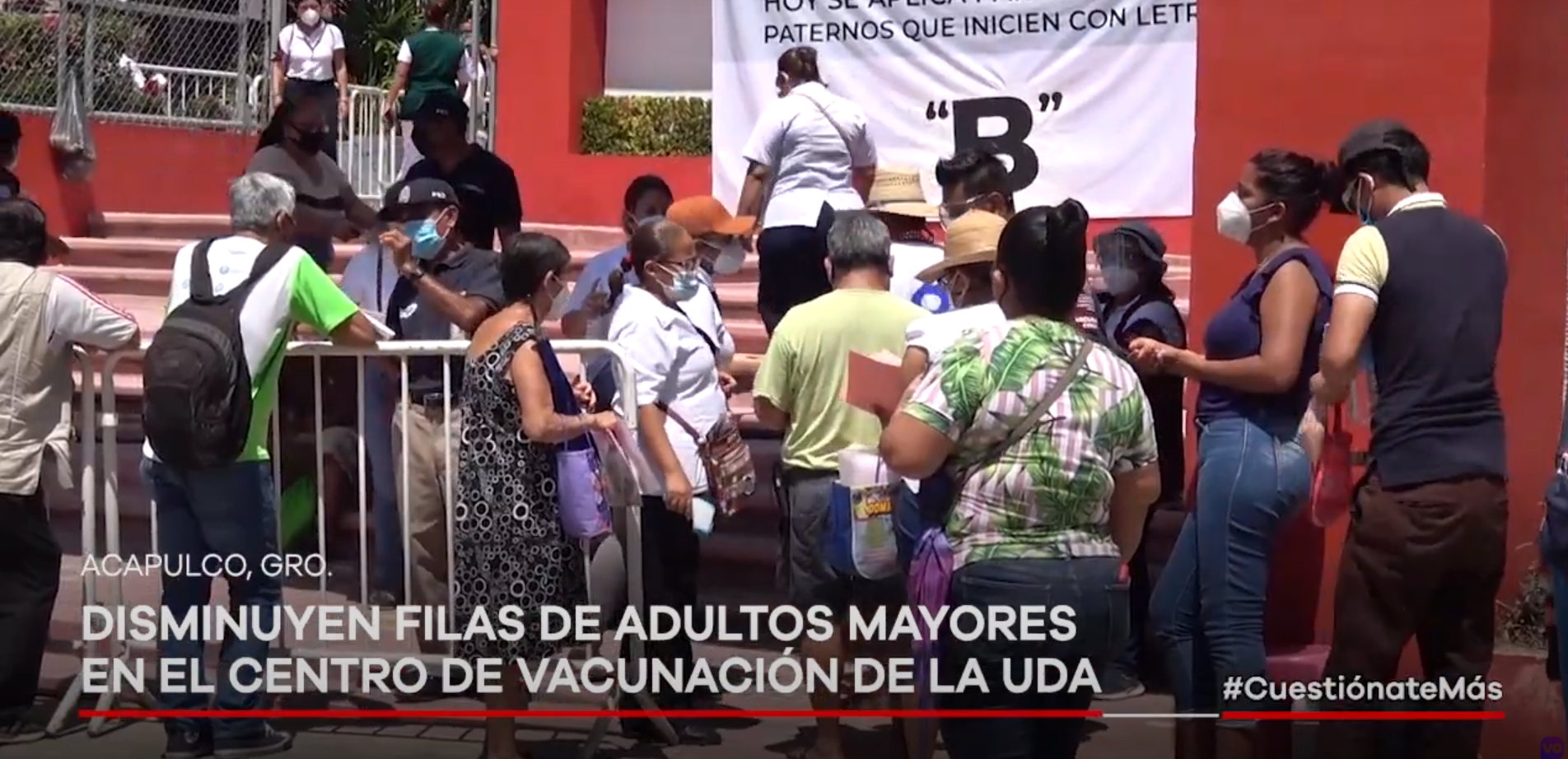 VIDEO: Disminuyen filas de adultos mayores en el centro de vacunación de la UDA