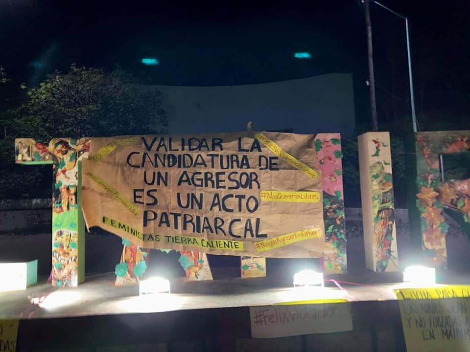 Colocan manta contra la candidatura de Félix Salgado en Tierra Caliente