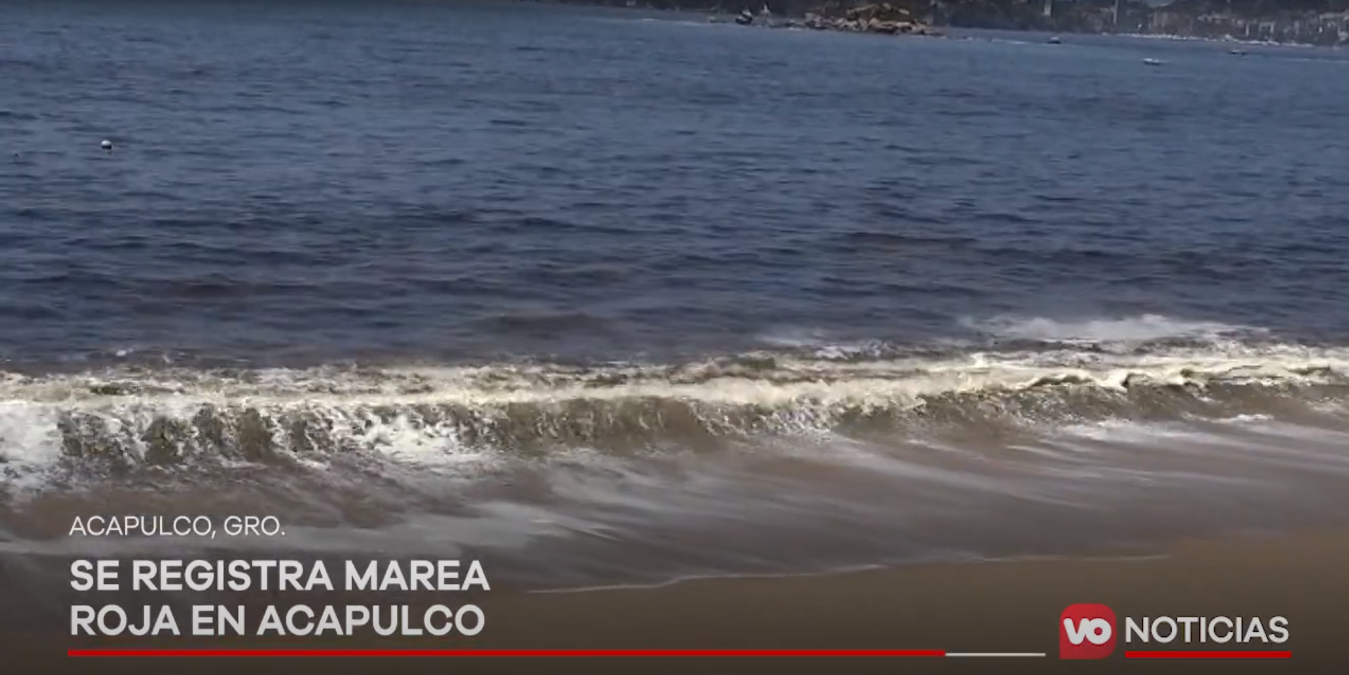 VIDEO: Se registra marea roja en Acapulco