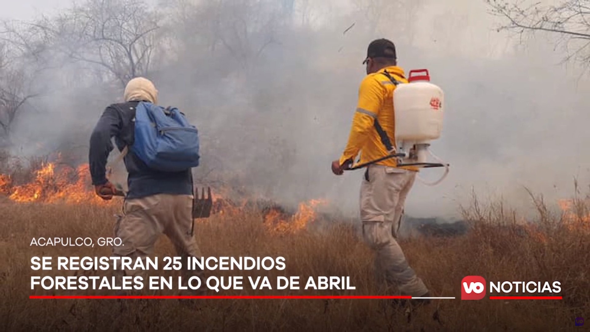 VIDEO: Se registran 25 incendios forestales en lo que va de abril: bomberos Acapulco