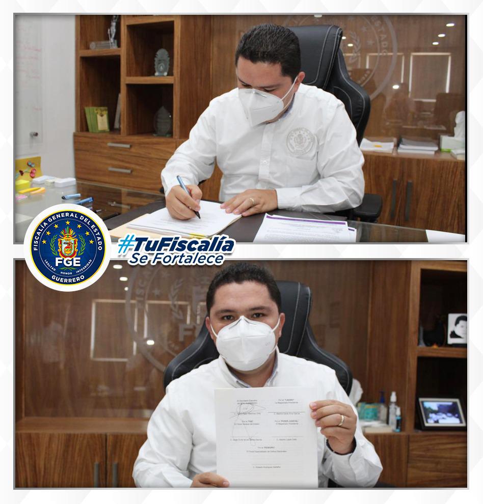 FGE suscribe convenio para combatir violencia política contras las mujeres