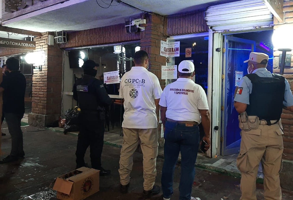 Clausuran cinco bares por incumplimiento de medidas sanitarias