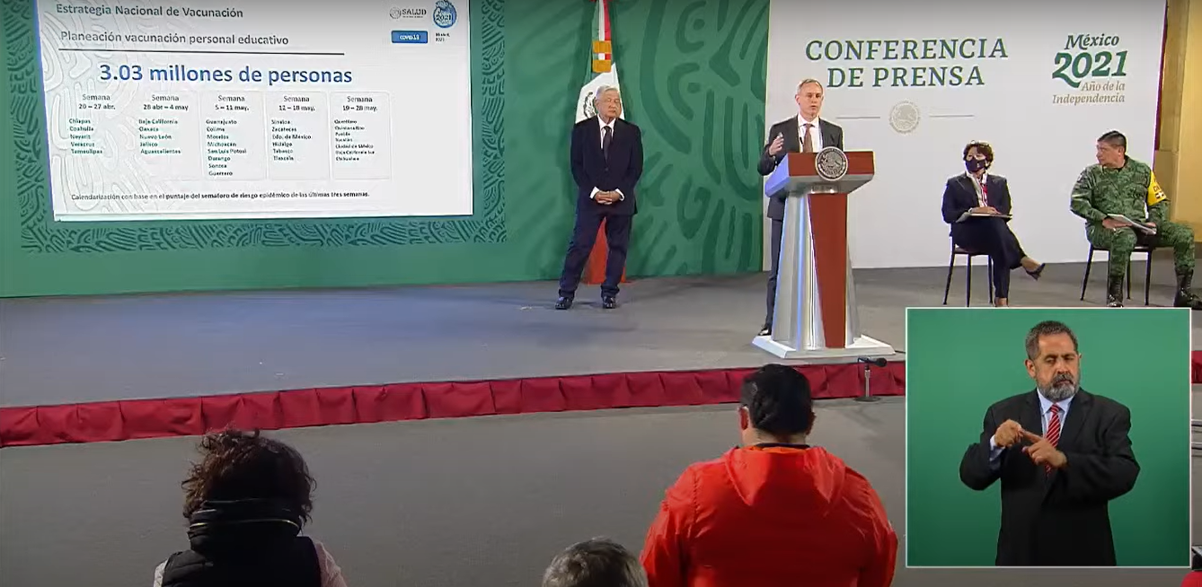 A partir del 5 de mayo comienza la vacunación para profesores en Guerrero