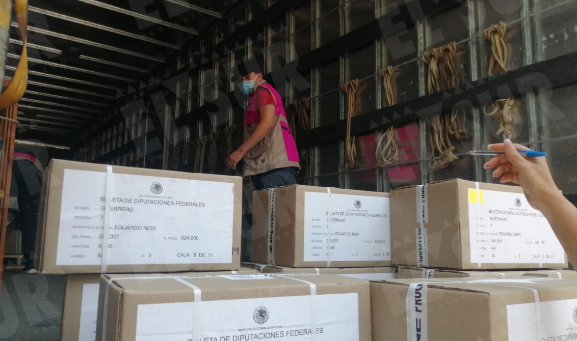 Llegan boletas electorales a Guerrero para diputaciones