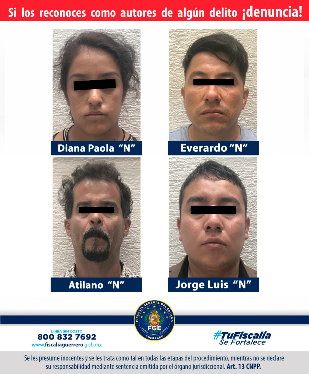 Fiscalía sentencia a 75 y 50 años de prisión a secuestradores