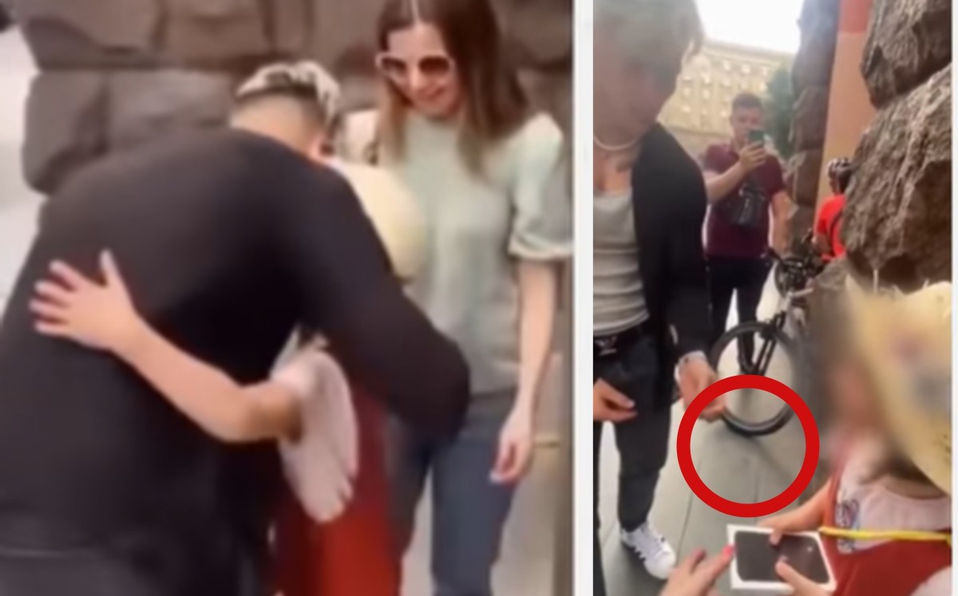 Tiktoker regala iPhone a niña; se lo quita después de grabar