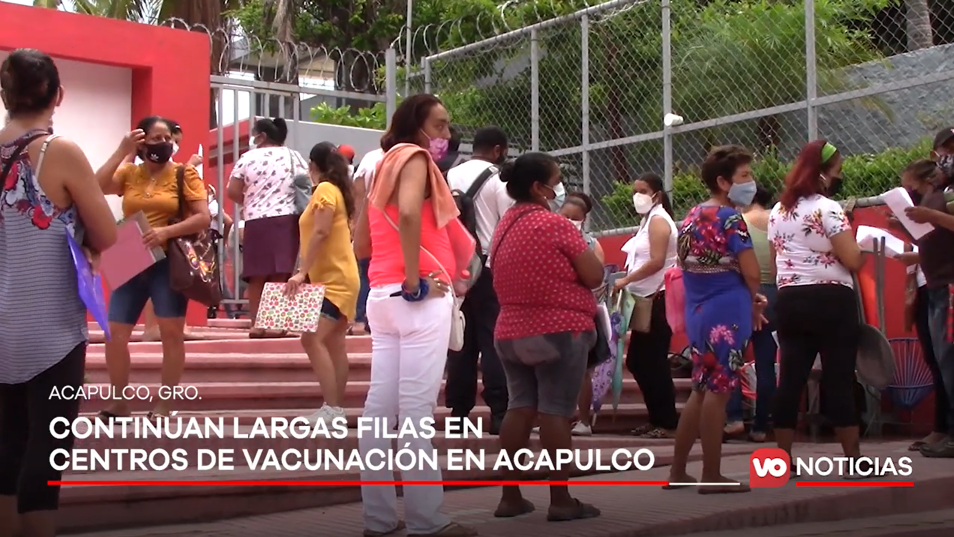 VIDEO: Continúan largas filas en centros de Vacunación en Acapulco