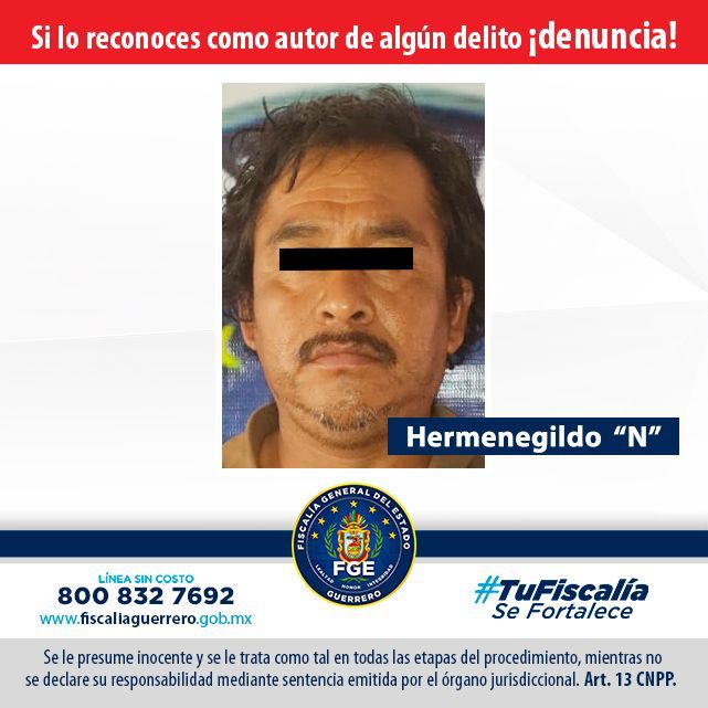 FGE aprehende a violador en Tlapa de Comonfort