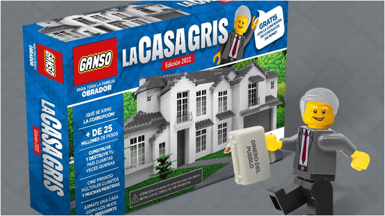 Presentan versión Lego de AMLO y de la casa de su hijo