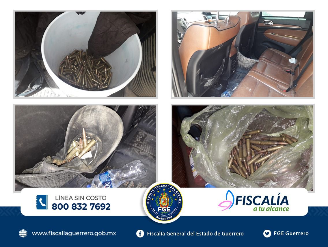 En operativo de FGE, SEDENA, GN y Policía Estatal aseguraron 6 vehículos en Chilpancingo