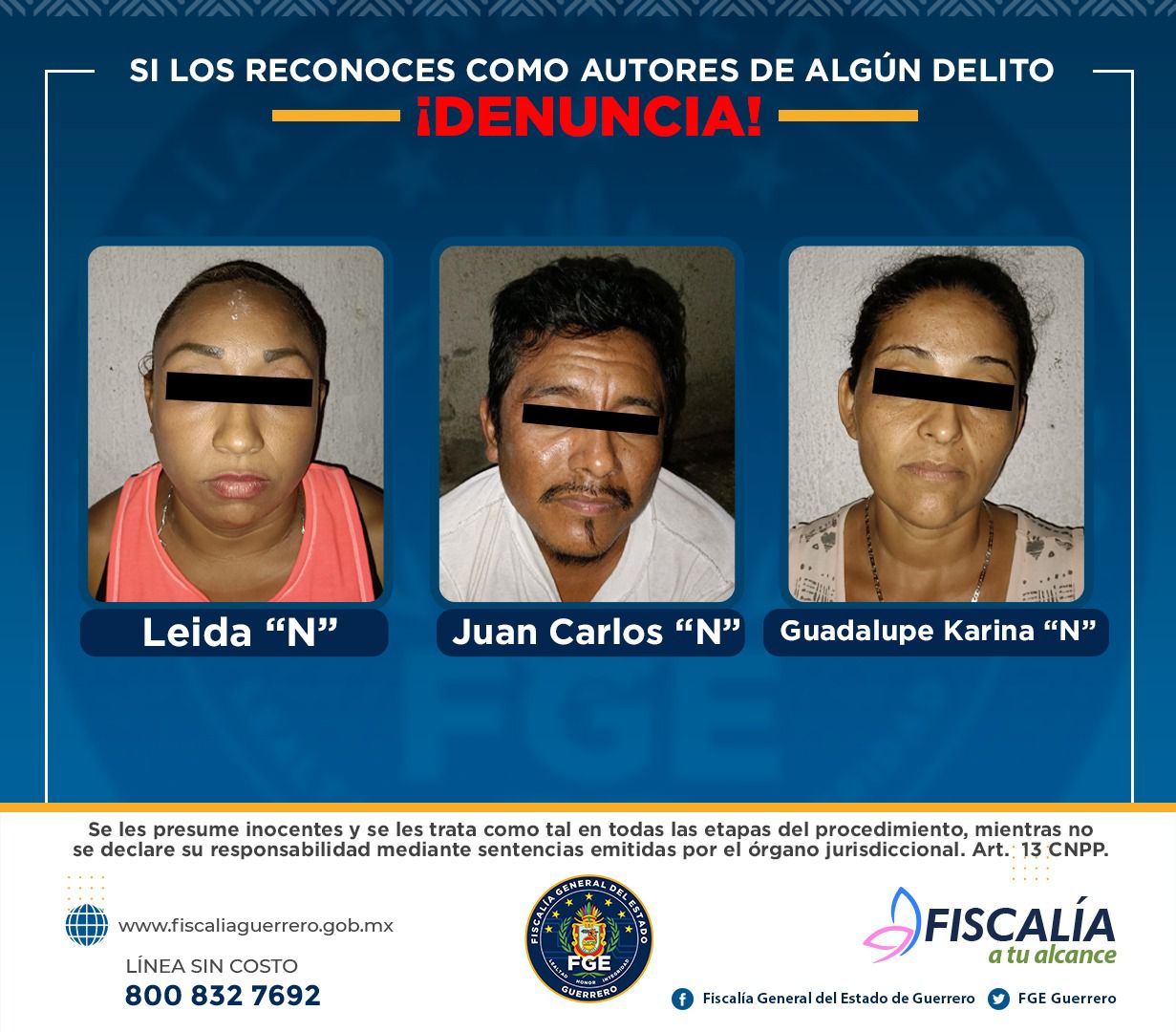 La FGE rescata a una menor y detienen a tres personas