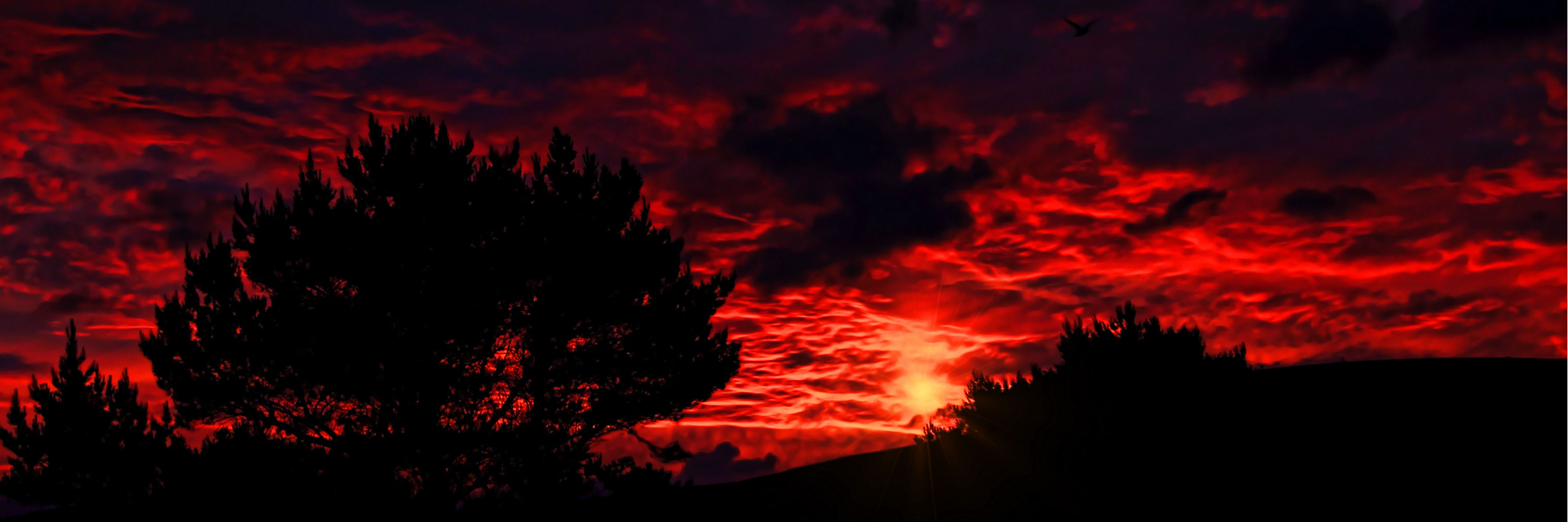 El cielo se torna rojo sangre en ciudad de China
