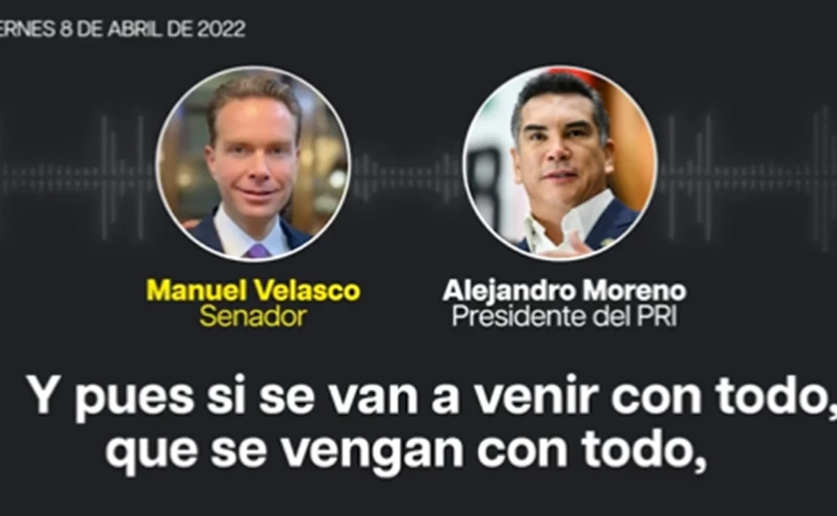 Alito Moreno revela audio con Manuel Velasco y acusa de enviarle amenazas￼