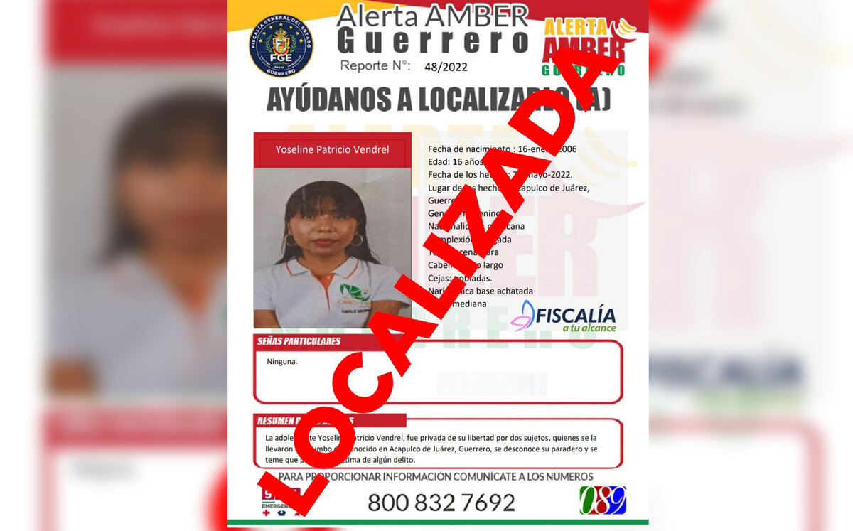 En Acapulco, localizan a Yoseline Patricio después de secuestro
