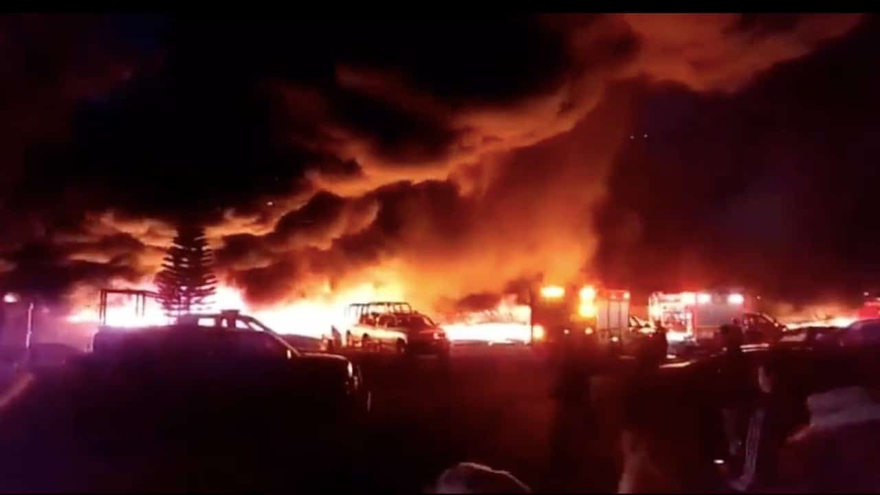 Se incendian instalaciones de la Guardia Nacional en Iztapalapa