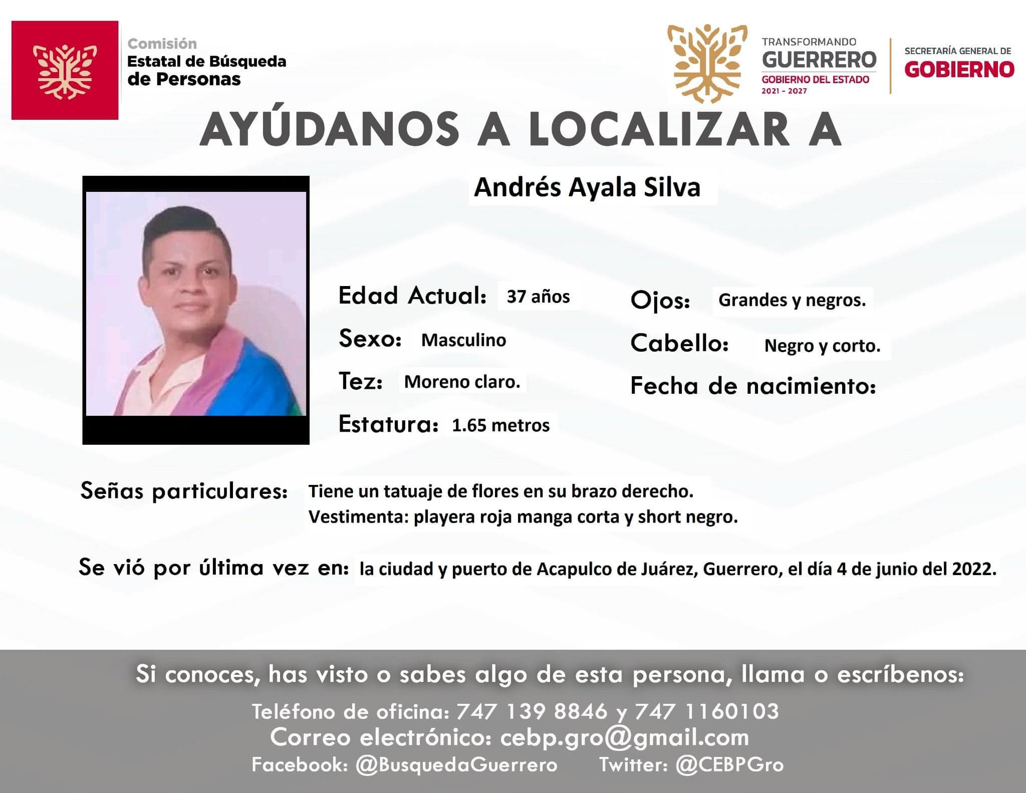 FGE atiende a familiares y amigos de Andrés» N», desaparecido en Acapulco
