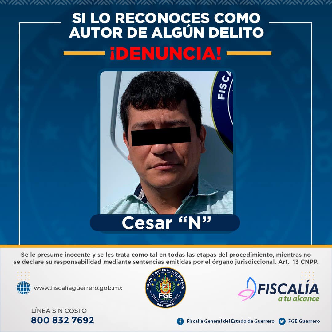 La FGE logra la vinculación a proceso de César «N», por el delito de Feminicidio