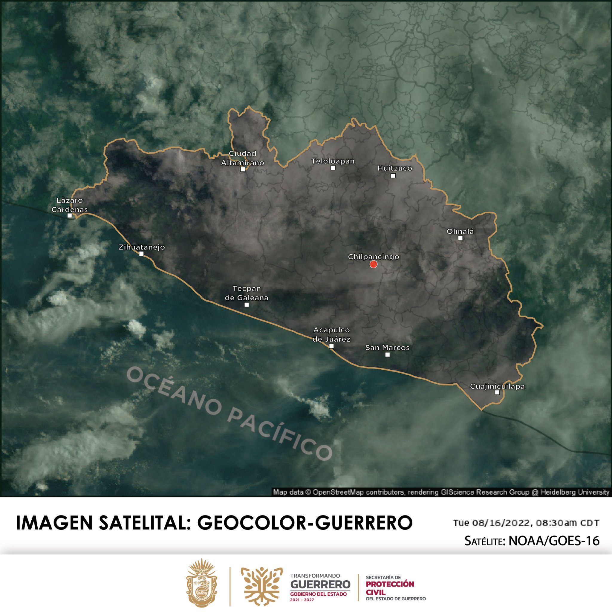 Se pronostican lluvias aisladas y chubascos en Guerrero