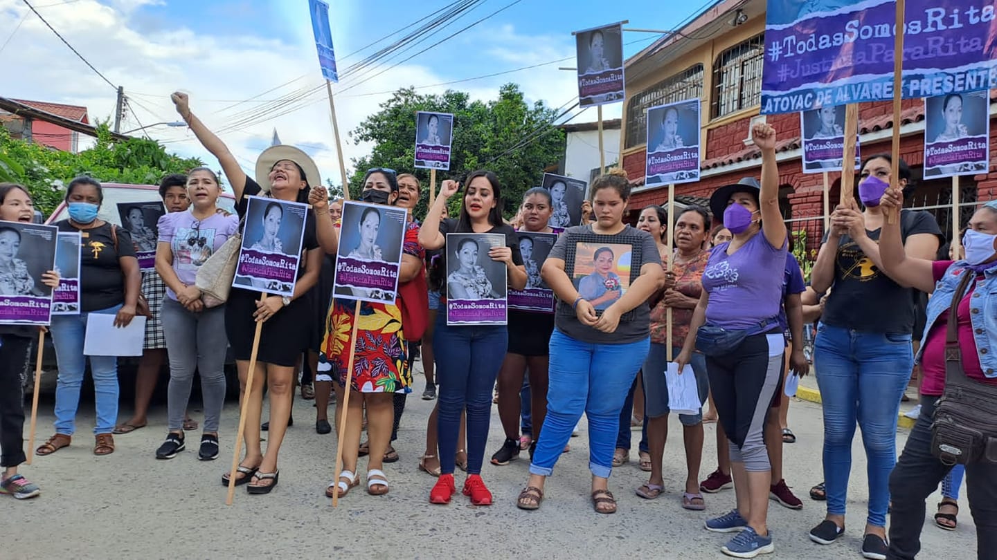 Feministas marchan en San Jerónimo para exigir justicia por Rita García Barrientos