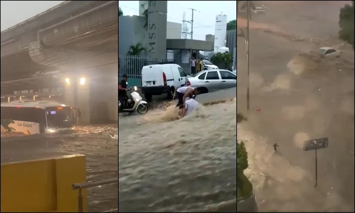 Huracán Julia inunda las principales vías de Acapulco