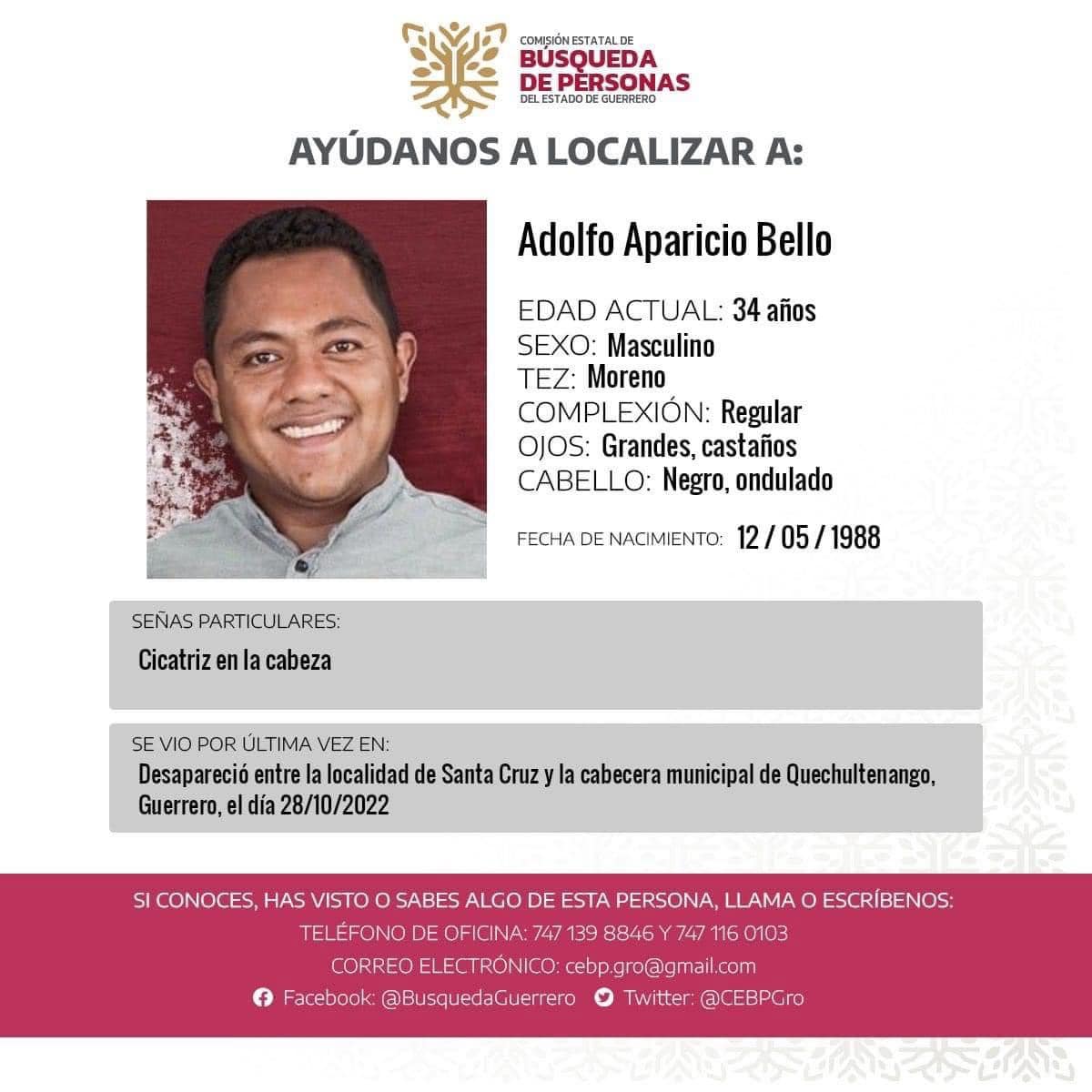 Funcionario de la Comisión de Derechos Humanos de Guerrero está desaparecido
