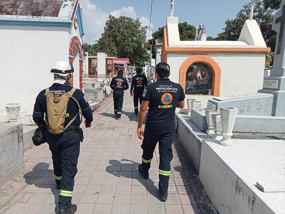 Despligan elementos Seguridad Pública y Protección Civil Guerrero por «Día de Muertos»