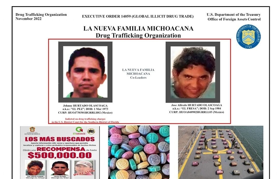 Sanciona EE.UU. al cartel La Nueva Familia Michoacana y a sus líderes