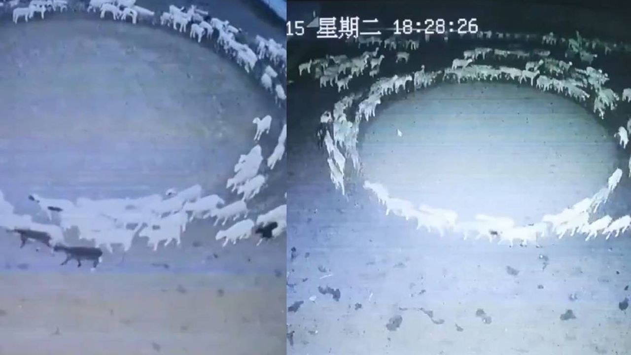 Ovejas en China están dando vueltas en círculos desde hace 15 días y nadie sabe por qué