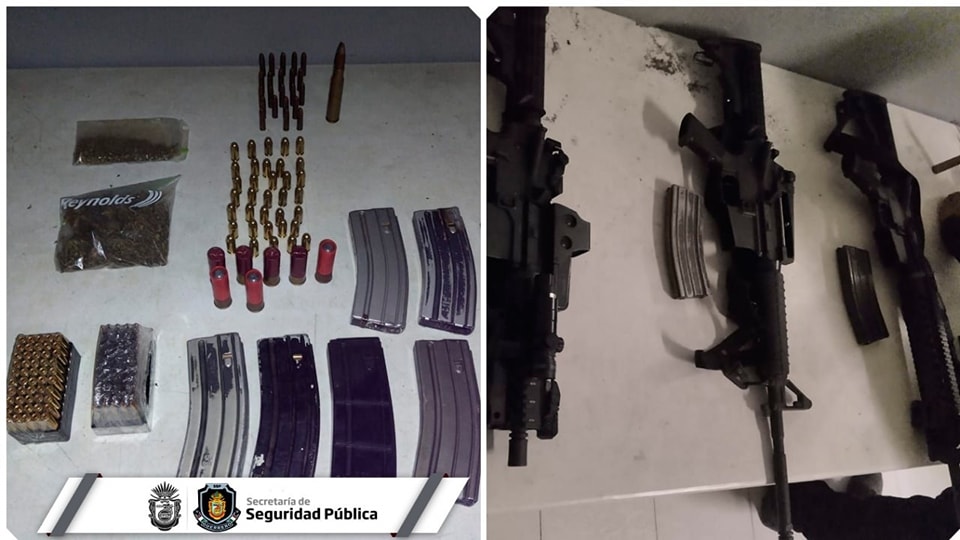 Asegura la Policía Estatal y Marina armas, cargadores y cartuchos en Teloloapan, Guerrero