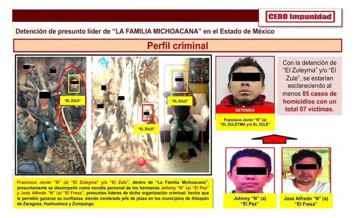 Cae El Zule, presunto líder criminal de la Familia Michoacana
