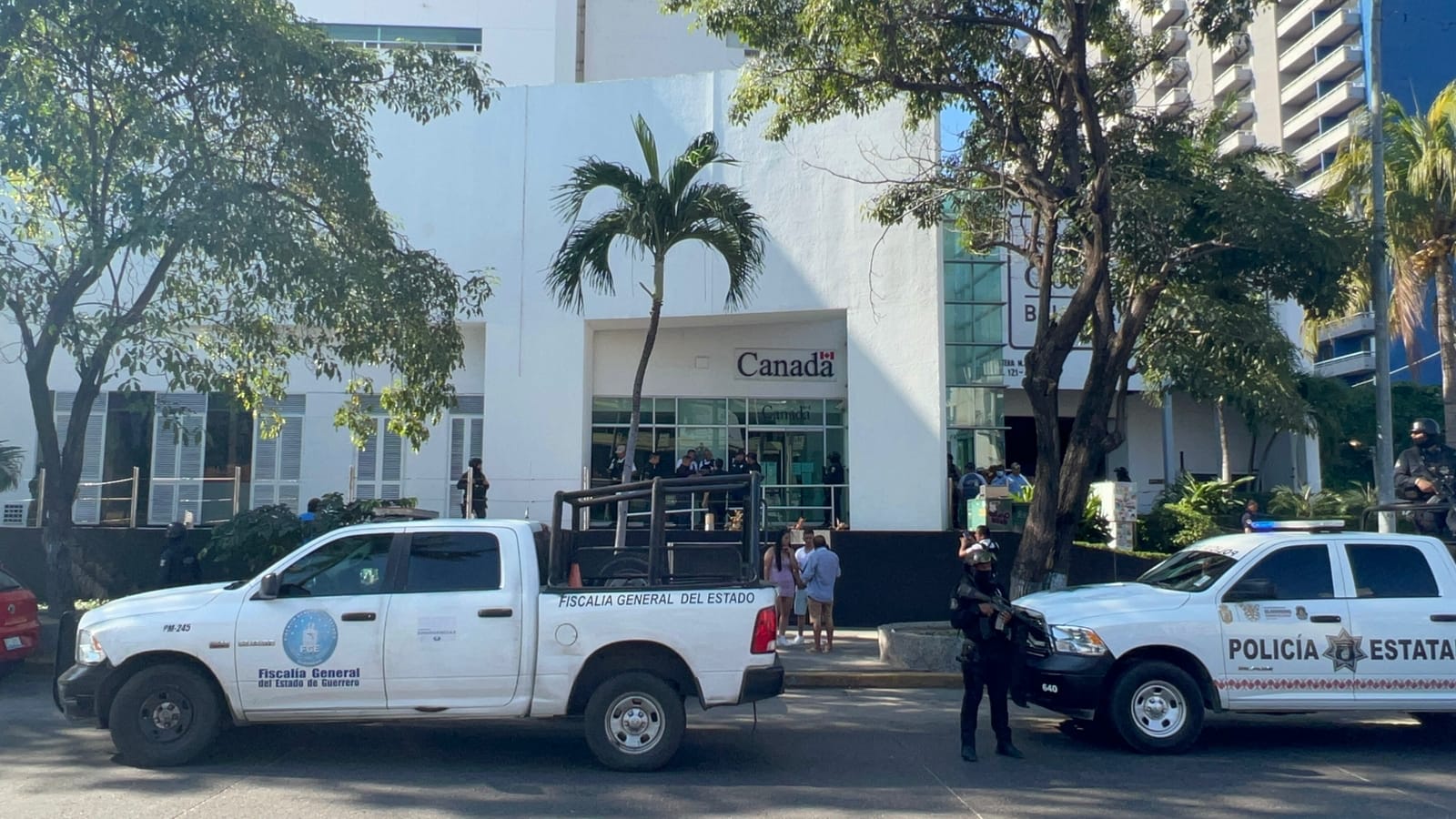 Amenaza de bomba provoca una movilización policial afuera del consulado de Canadá en Acapulco