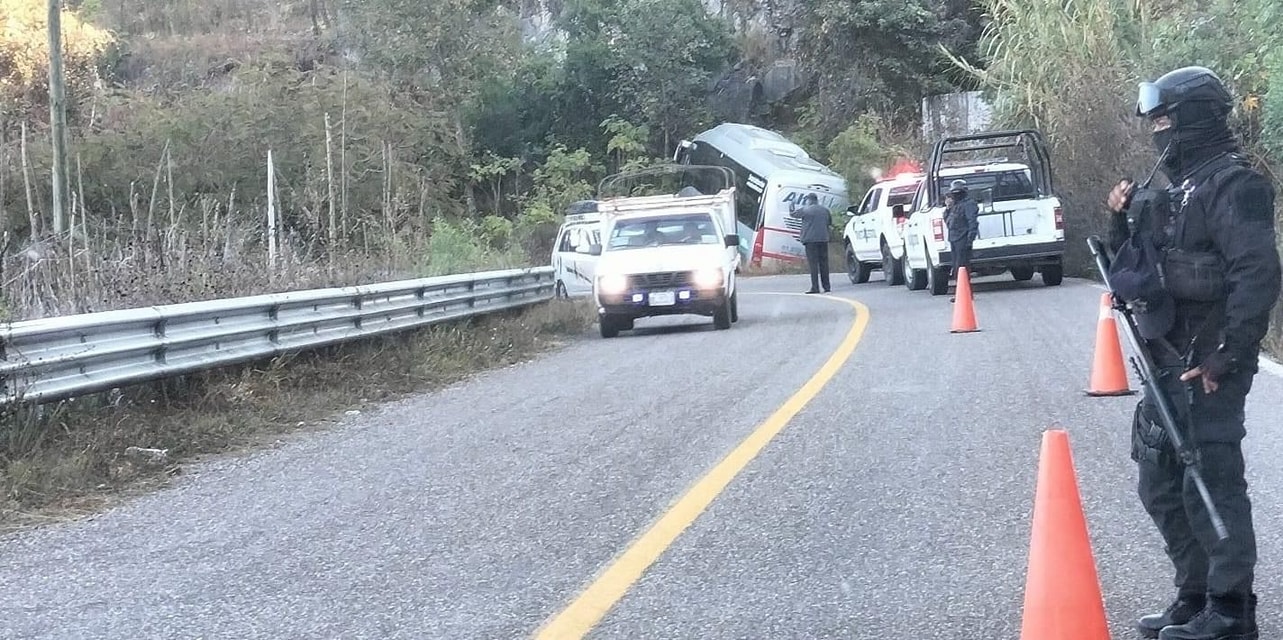 Se registra accidente sobre la carretera Chilapa – Tlapa