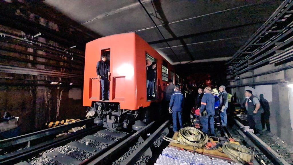 Suman 106 heridos el choque de trenes en el metro de la CDMX