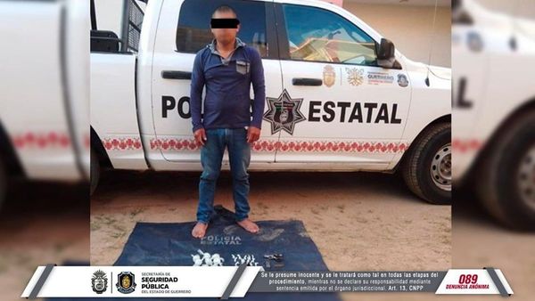 Detiene Policía Estatal a un hombre armado en Xochistlahuaca