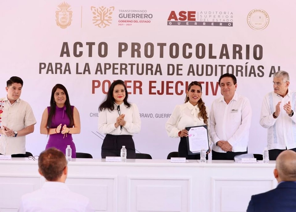 Encabeza la gobernadora de Guerrero y el Auditor Superior del Estado acto protocolario de inicio a las auditorias del Ejercicio Fiscal 2022