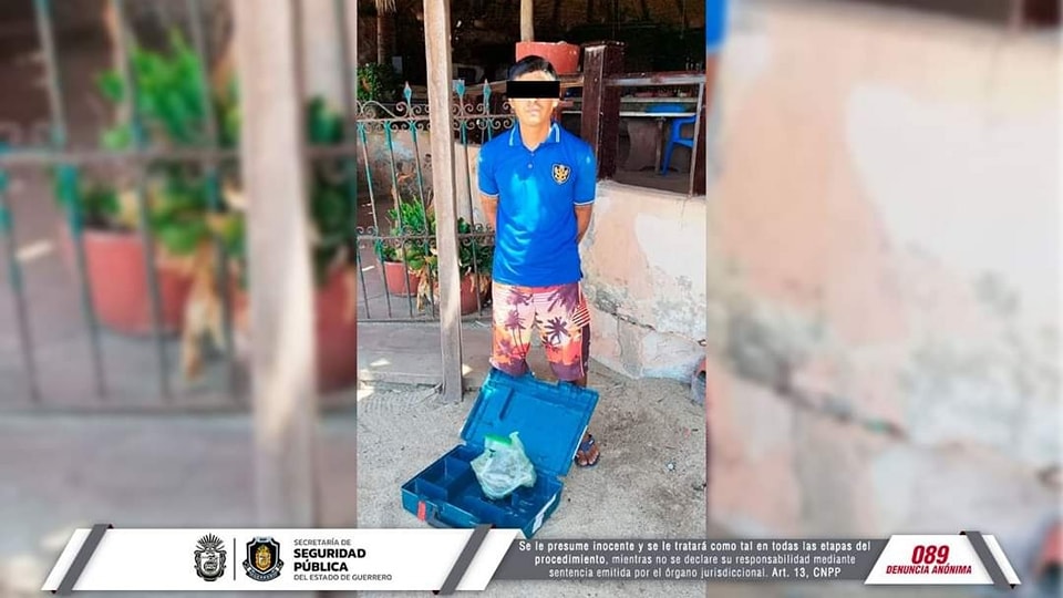 Acapulco, detiene Policía Estatal a una persona en posesión de droga