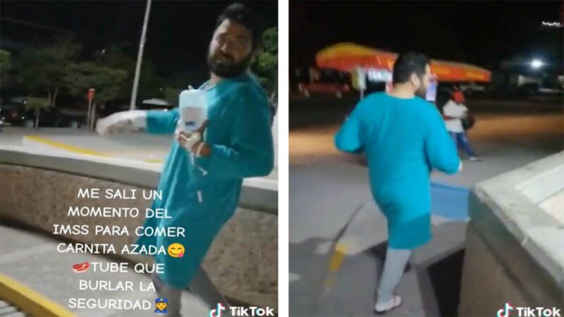 Paciente del IMSS se escapa para ir por unos tacos, se viraliza en TikTok