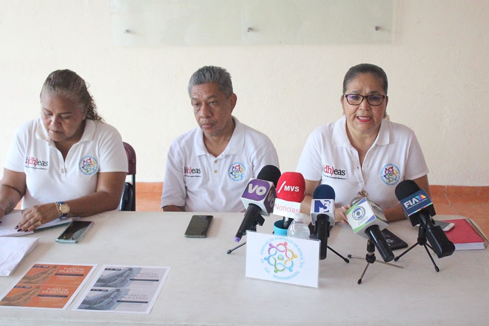 Anuncian Familias de Acapulco Desaparecidos toma de muestras de ADN para identificar restos localizados
