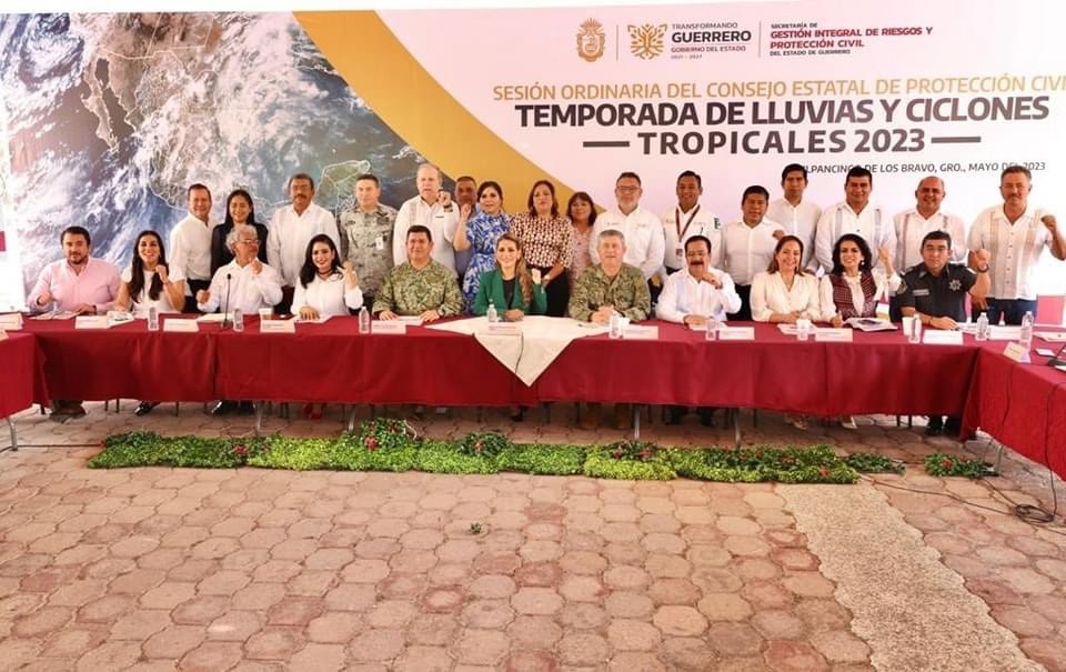 Guerrero alista protocolos para la temporada de lluvias y ciclones tropicales del 15 de mayo al 30 de noviembre 2023