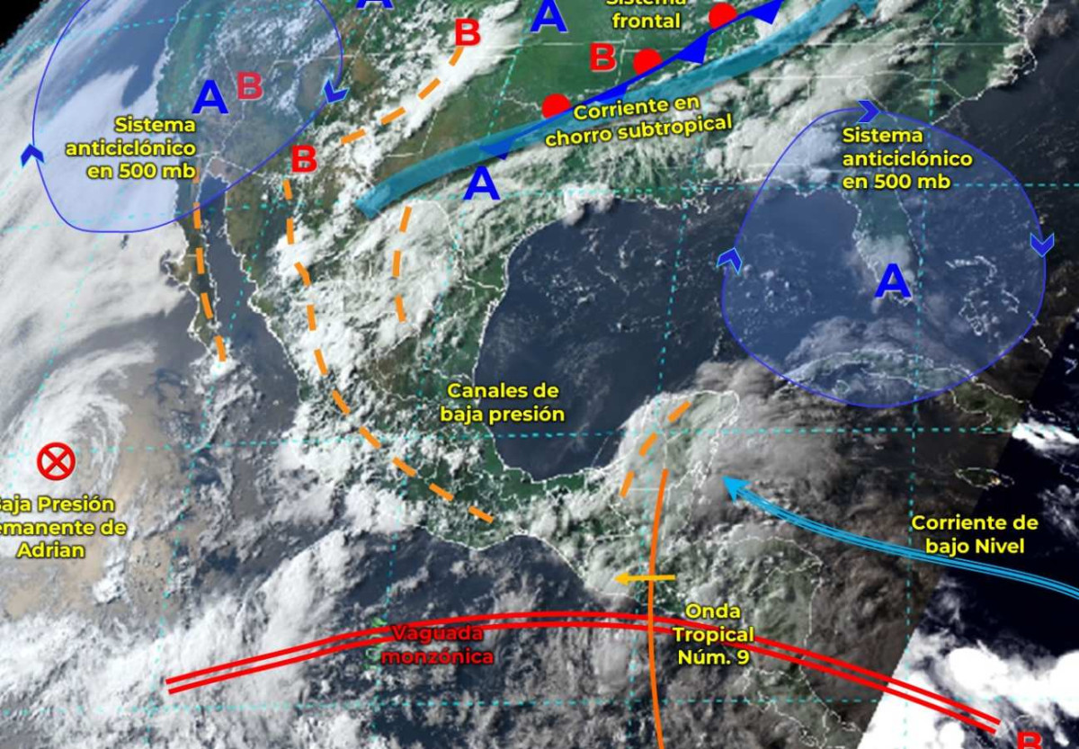 Se esperan lluvias moderadas a fuertes en Guerrero debido a fenómenos meteorológicos