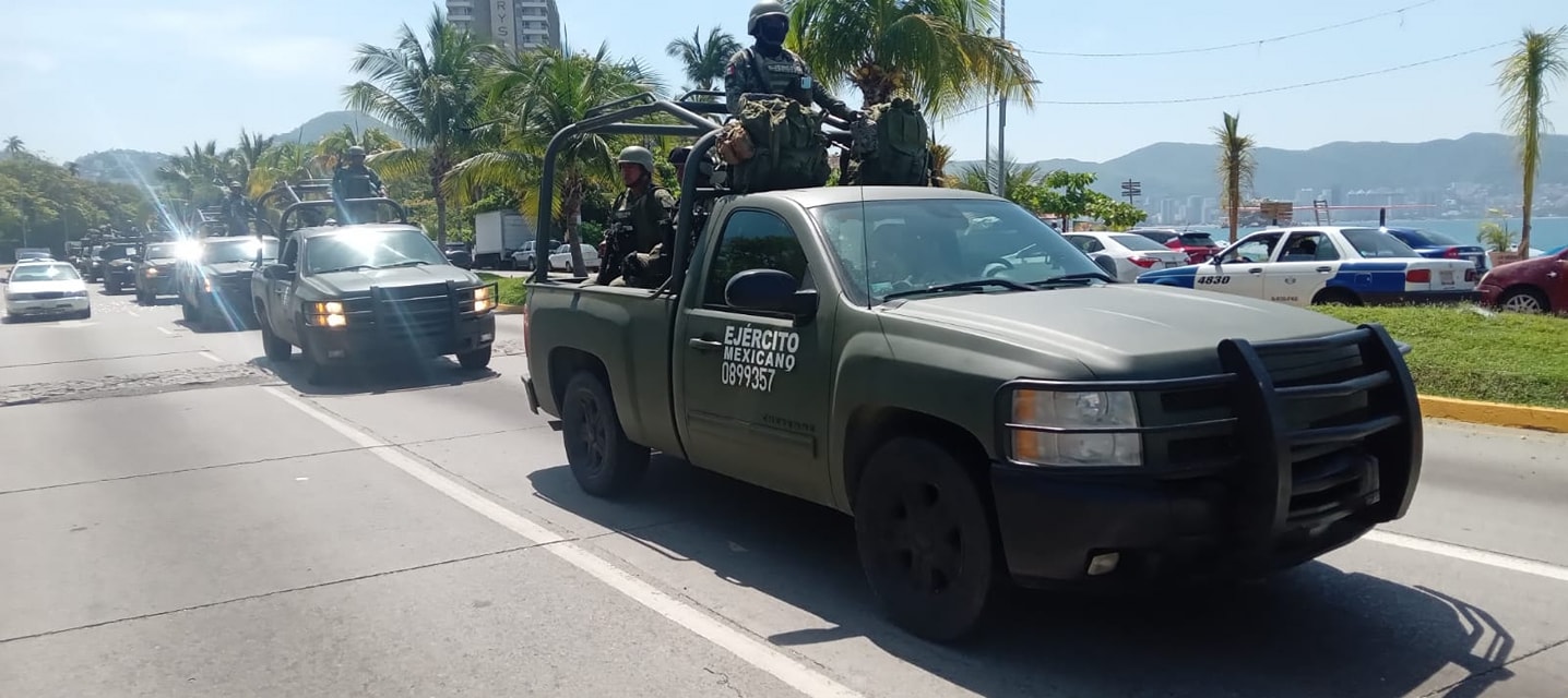 Arriban 210 elementos del Ejército Mexicano al puerto de Acapulco