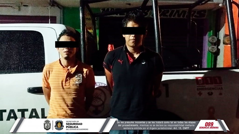Detienen a dos personas en posesión de presunta droga en Chilpancingo