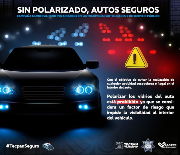 Inicia retiro de polarizados en transporte particular y público en Técpan de Galeana