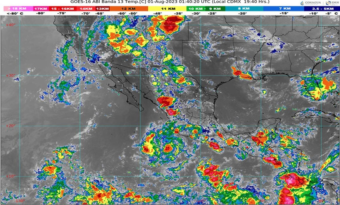 Coordinación General de PC y Bomberos mantiene vigilancia ante depresión tropical 5-E