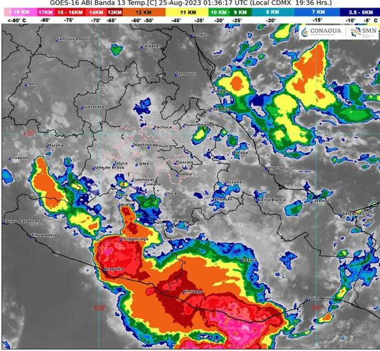 Hay zona de baja presión con potencial ciclónico en Guerrero