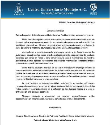 Peligroso reto «Knockout Challenge» pone en riesgo la vida de estudiantes