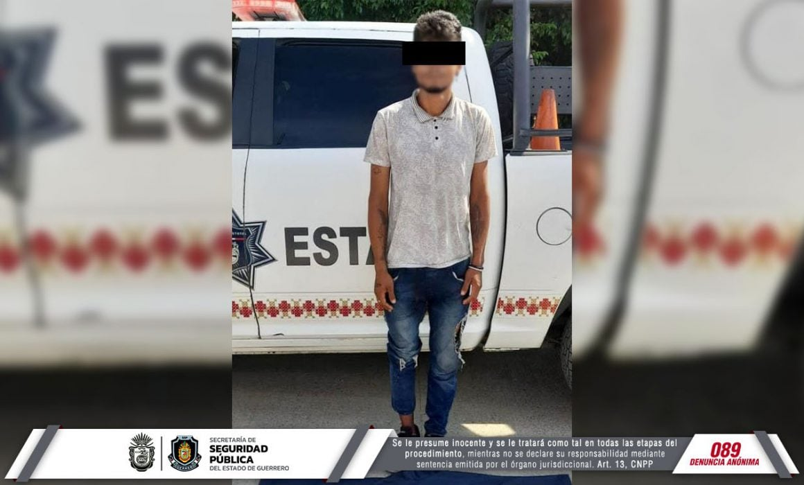 Detenido en posesión de droga durante operativo conjunto de Policía Estatal y Secretaría de Marina